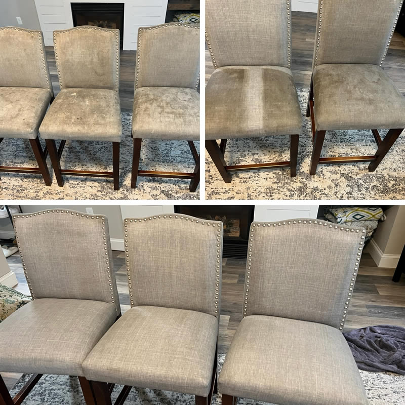 Upholstery cleaning chairs