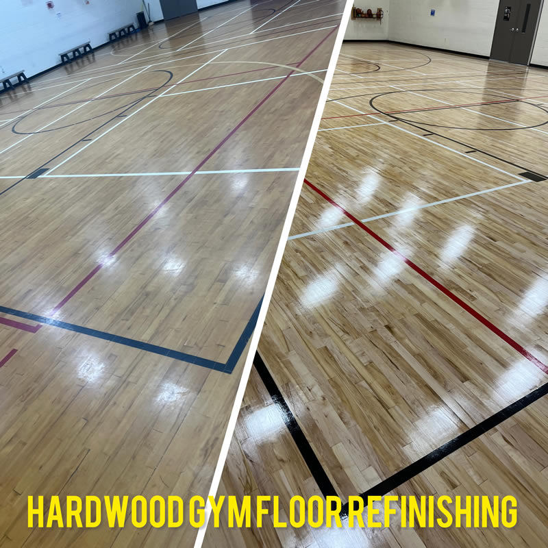 Basketball hardwood refinish